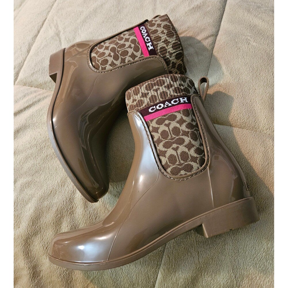 Coach rain boots sz 8